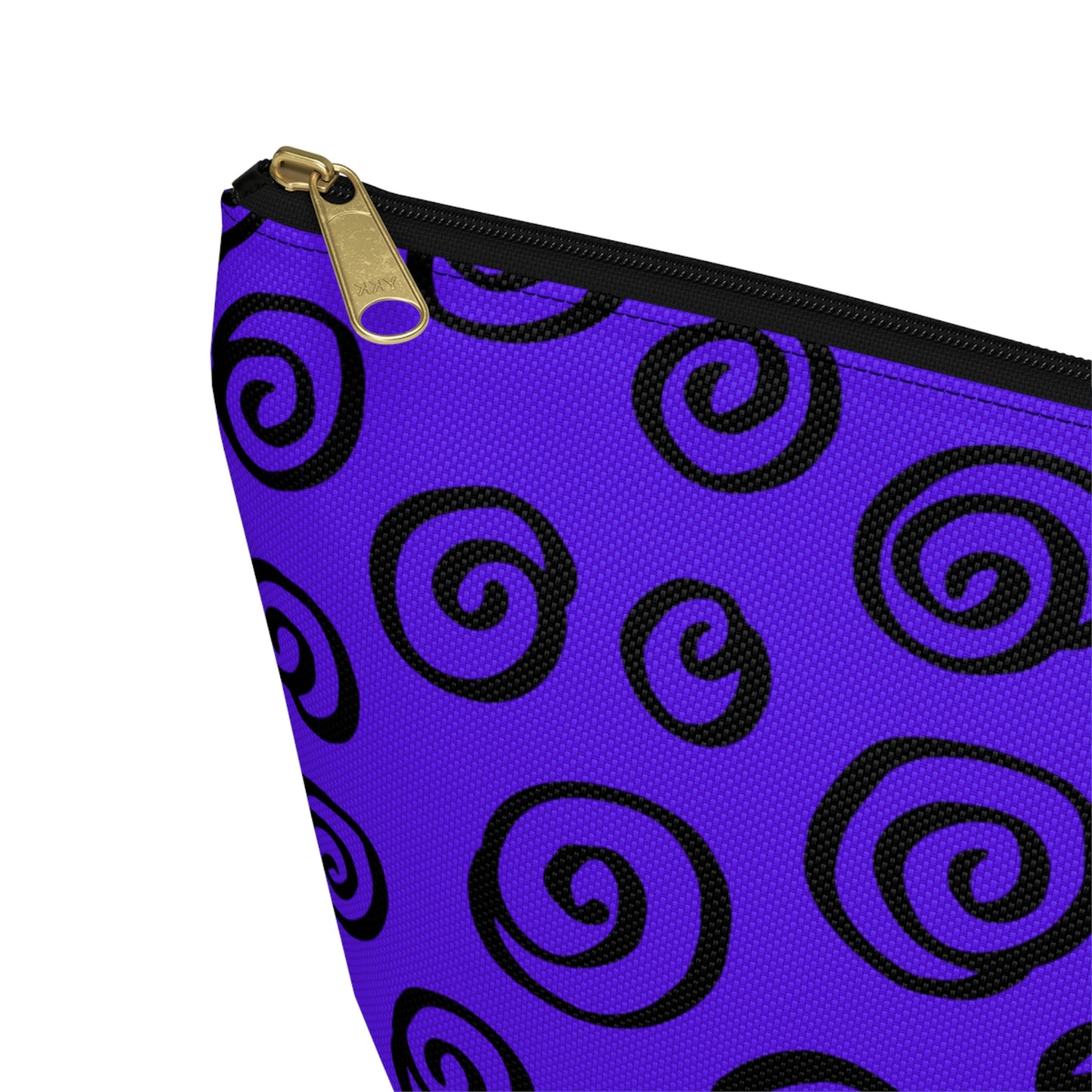 Black Swirl Violet Accessory Pouch w T-bottom