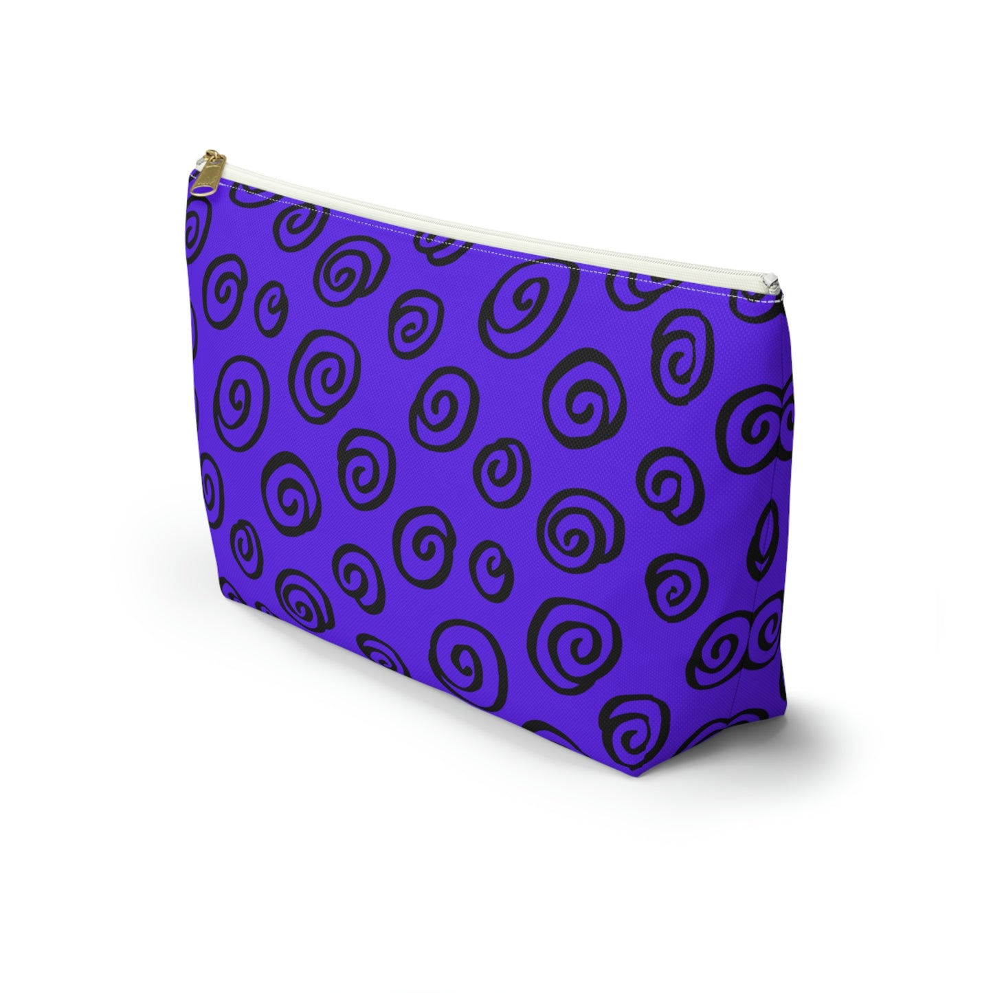 Black Swirl Violet Accessory Pouch w T-bottom