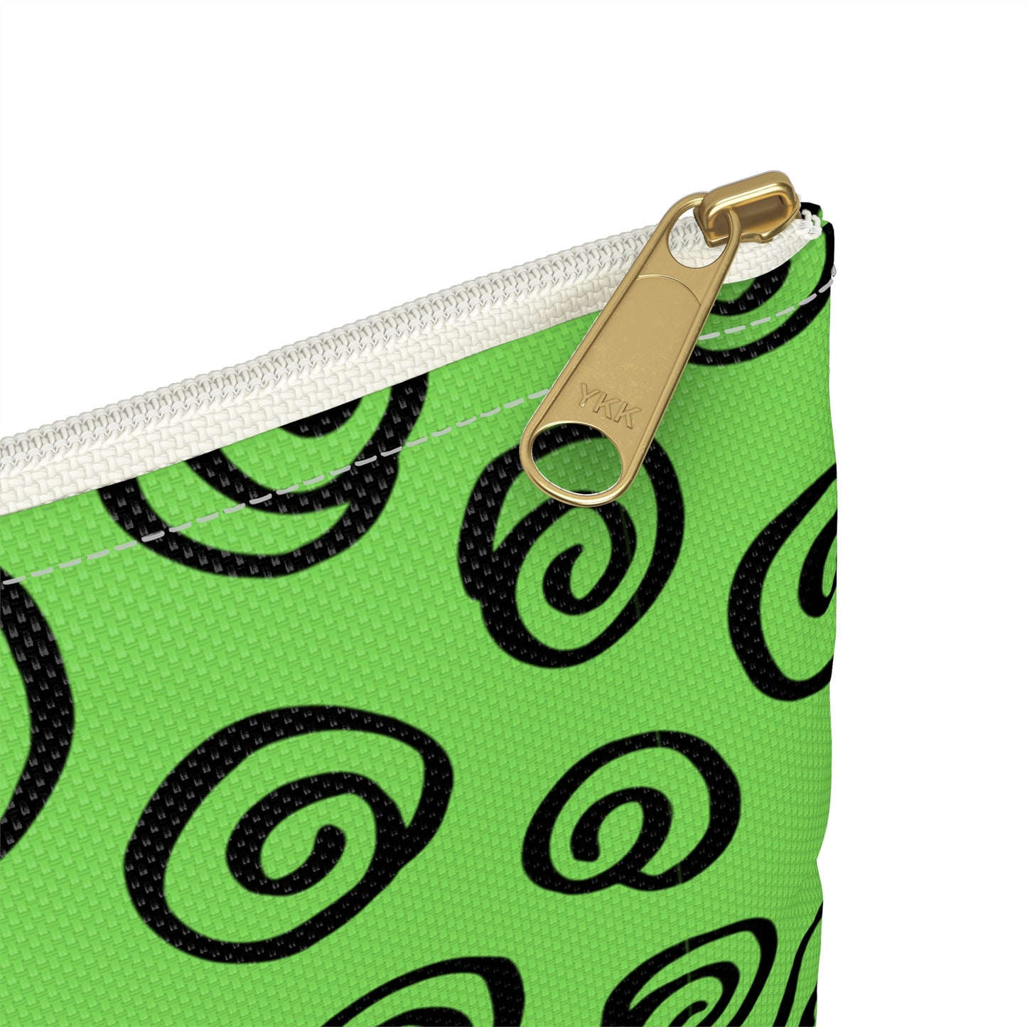 Black Swirl Green Accessory Pouch