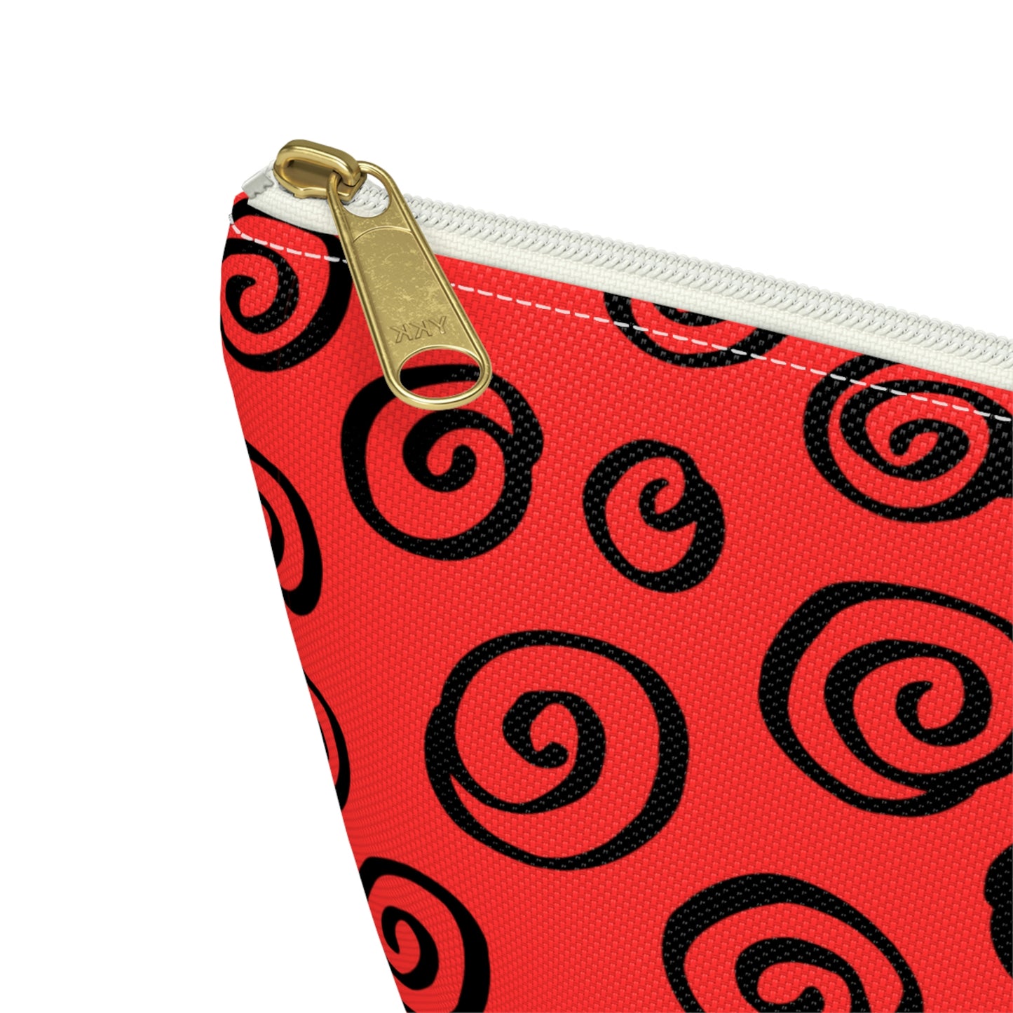 Black Swirl Red Accessory Pouch w T-bottom