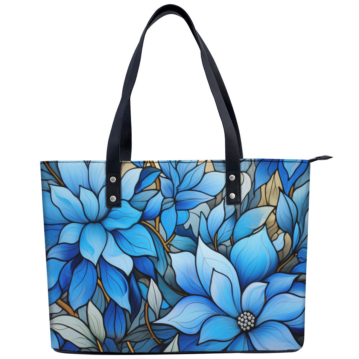 Blue Swayze PU Leather Handbag Tote