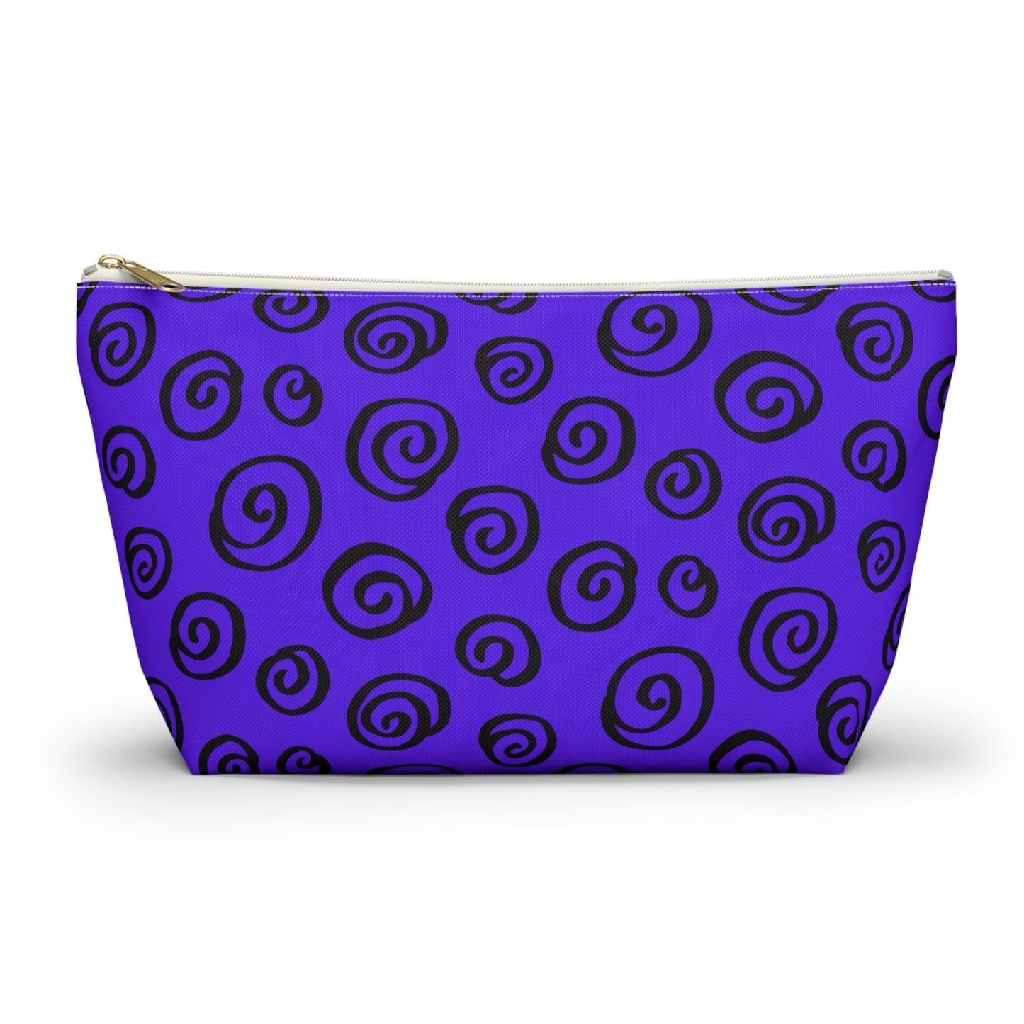 Black Swirl Violet Accessory Pouch w T-bottom