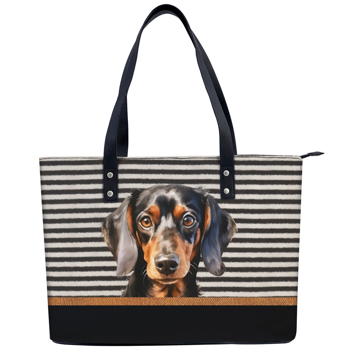 Dachshund PU Leather Handbag Tote