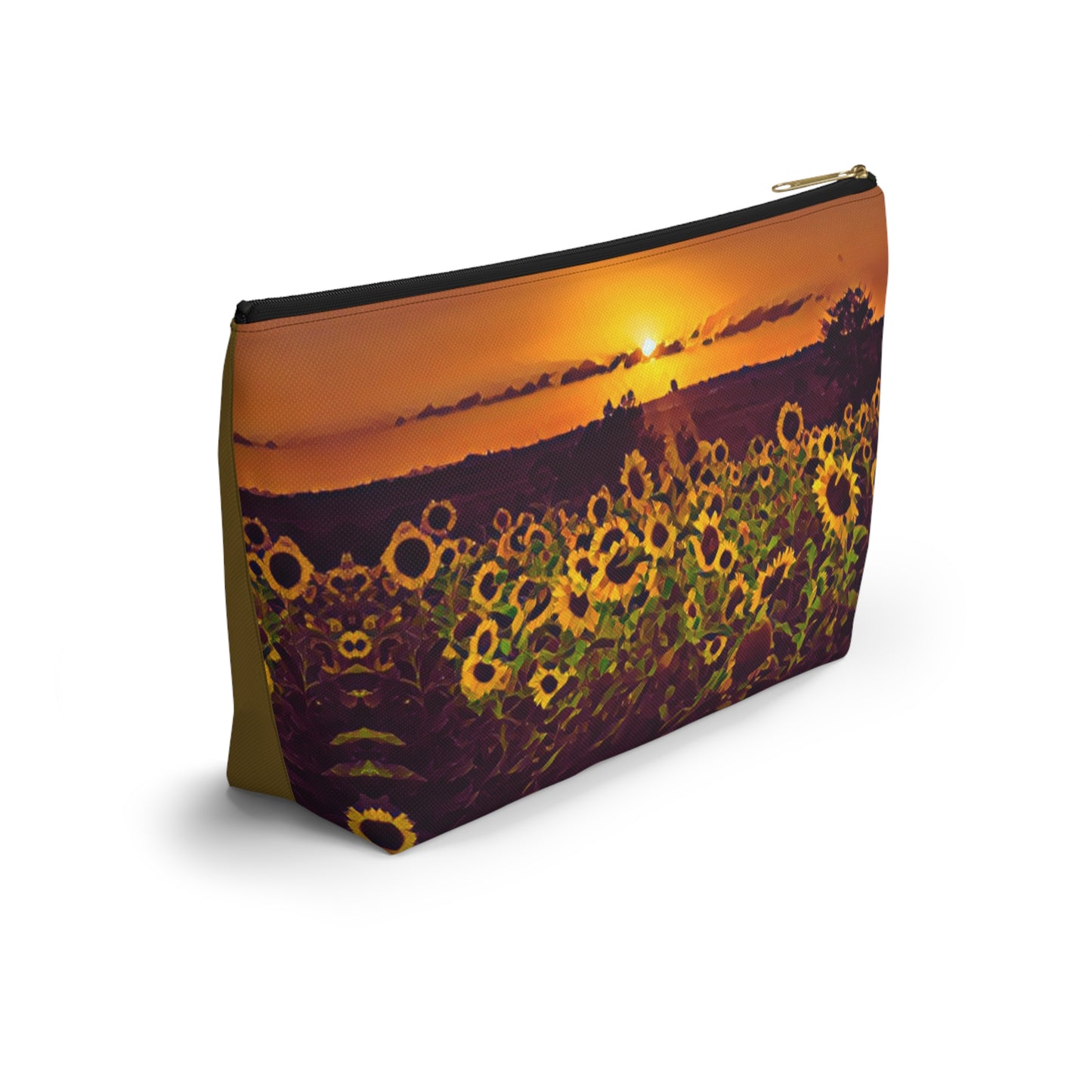 Sunflower Field Accessory Pouch w T-bottom