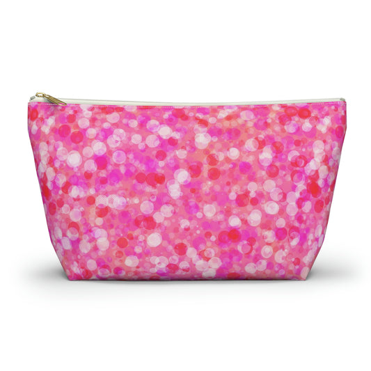 Poppin Pink Accessory Pouch w T-bottom