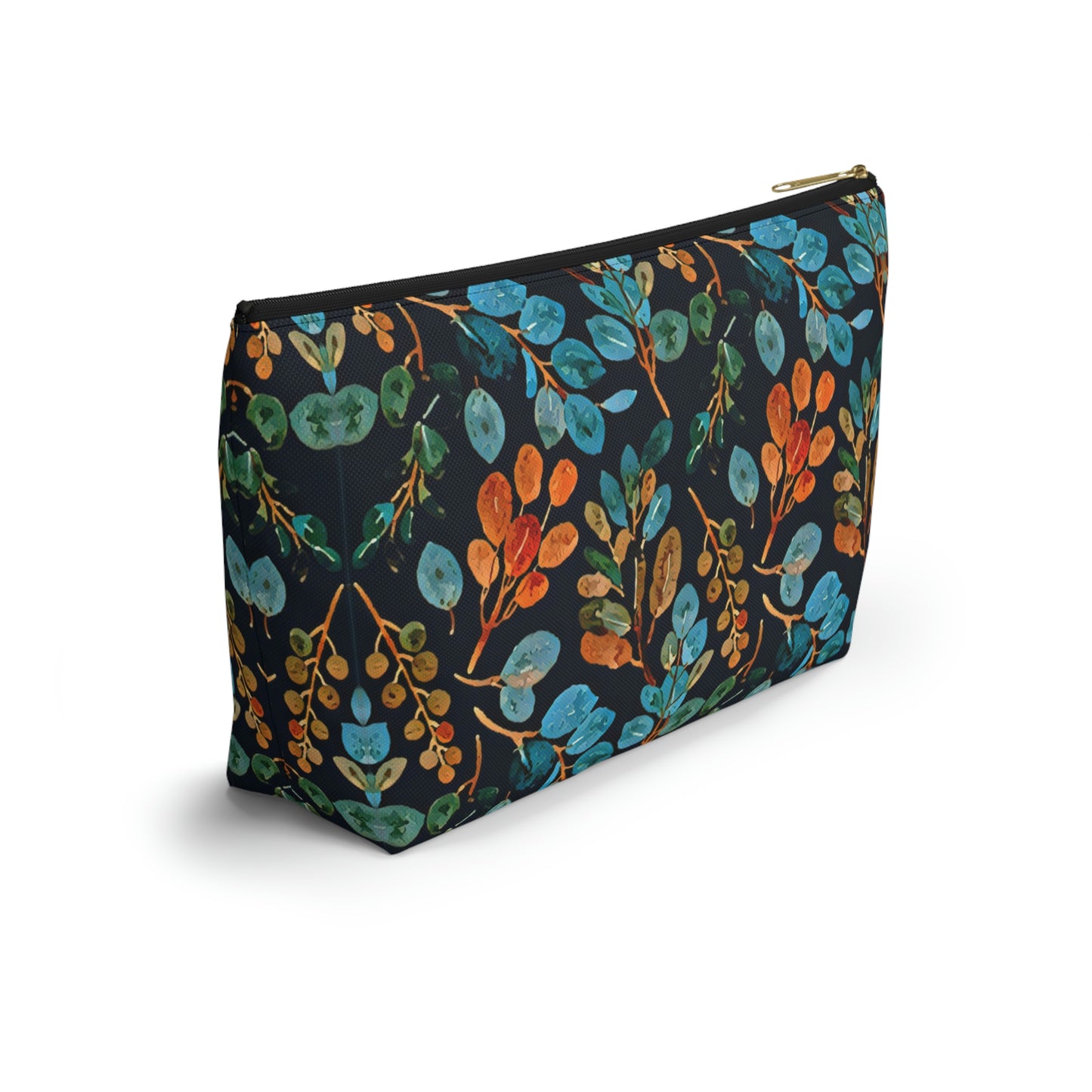 Picadee Navy Floral Accessory Pouch w T-bottom