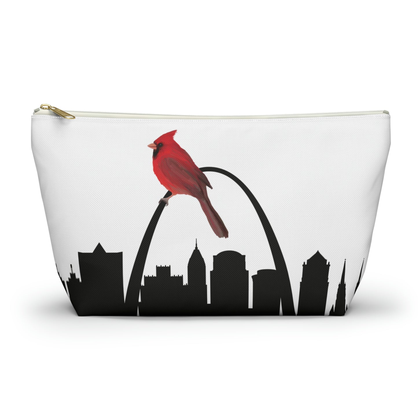 St Louis Skyline & Cardinal Accessory Pouch w T-bottom